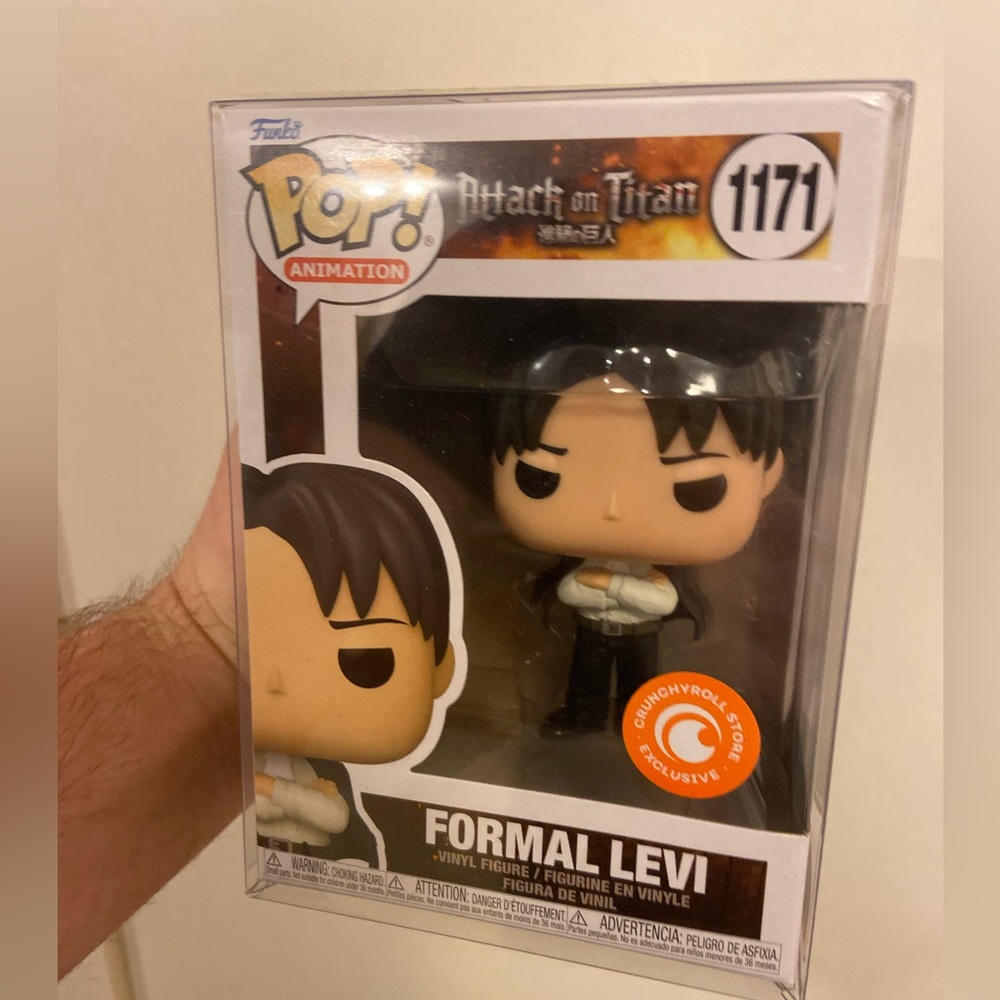 Levi Funko Pop Crunchyroll sticker exclusive